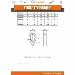 VIS EXPRESS Cosse Coeur Inox A4 Diametre 12 | Conditionnement: Unitaire -Treuil, cric, palan et accessoires Soldes Boutique 28971453 4
