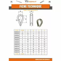 VIS EXPRESS Cosse Coeur Inox A4 Diametre 14 | Conditionnement: 10 Pieces -Treuil, cric, palan et accessoires Soldes Boutique 29521513 3