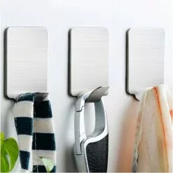 BETTERLIFE 04 Crochet En Acier Inoxydable Autocollants Forte Colle Crochet Vêtements Crochet Porte Arrière Cuisine Salle De Bain Crochet 8 Pièces -Treuil, cric, palan et accessoires Soldes Boutique 29819173 3