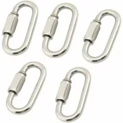 LONGZIMING M6 Maillon Rapide En Acier Inoxydable D Forme Mousqueton Maillons De Chaîne 5pcs -Treuil, cric, palan et accessoires Soldes Boutique 29843081 3