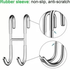 DEVENIRRICHE 2PCS Crochets De Douche En Acier Inoxydable Crochets De Salle De Bain Avec Protection En Silicone Pour Paroi De Douche En Verre Douche Murale Crochet à Serviettes 7 DEVENIRRICHE 2PCS Crochets De Douche En Acier Inoxydable Crochets De Salle De Bain Avec Protection En Silicone Pour Paroi De Douche En Verre Douche Murale Crochet à Serviettes -Treuil, cric, palan et accessoires Soldes Boutique 30026839 3