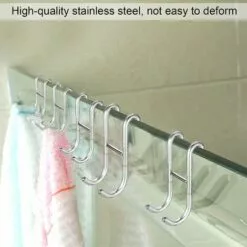 DEVENIRRICHE 2PCS Crochets De Douche En Acier Inoxydable Crochets De Salle De Bain Avec Protection En Silicone Pour Paroi De Douche En Verre Douche Murale Crochet à Serviettes 8 DEVENIRRICHE 2PCS Crochets De Douche En Acier Inoxydable Crochets De Salle De Bain Avec Protection En Silicone Pour Paroi De Douche En Verre Douche Murale Crochet à Serviettes -Treuil, cric, palan et accessoires Soldes Boutique 30026839 4