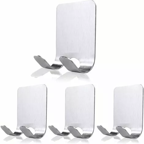 DEVENIRRICHE Crochet Adhésif Porte Rasoir Double Crochet Métal Waterproof Support De Rasoir Accroche Serviette Salle De Bain En Acier INOX Pour La Douche Peut Supporter Jusqu'à 1 Kg (4 Pièces) 1 DEVENIRRICHE Crochet Adhésif Porte Rasoir Double Crochet Métal Waterproof Support De Rasoir Accroche Serviette Salle De Bain En Acier INOX Pour La Douche Peut Supporter Jusqu'à 1 Kg (4 Pièces)