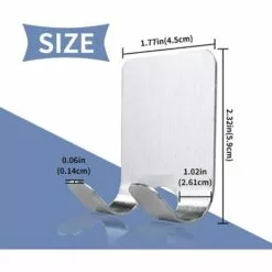 DEVENIRRICHE Crochet Adhésif Porte Rasoir Double Crochet Métal Waterproof Support De Rasoir Accroche Serviette Salle De Bain En Acier INOX Pour La Douche Peut Supporter Jusqu'à 1 Kg (4 Pièces) 8 DEVENIRRICHE Crochet Adhésif Porte Rasoir Double Crochet Métal Waterproof Support De Rasoir Accroche Serviette Salle De Bain En Acier INOX Pour La Douche Peut Supporter Jusqu'à 1 Kg (4 Pièces) -Treuil, cric, palan et accessoires Soldes Boutique 30026865 4