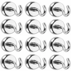 DEVENIRRICHE Crochets Magnétiques Avec Aimants Néodymes Crochets Très Puissants Pour Cuisine, Salle De Bains, Chambre, Garage, Casier, Bureau, Réfrigérateur, Porte-clés
