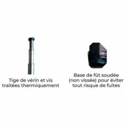 Stockman - Cric Bouteille Double Vérin 4 Tonnes 175/170 Mm - HC40T -Treuil, cric, palan et accessoires Soldes Boutique 3002985 4