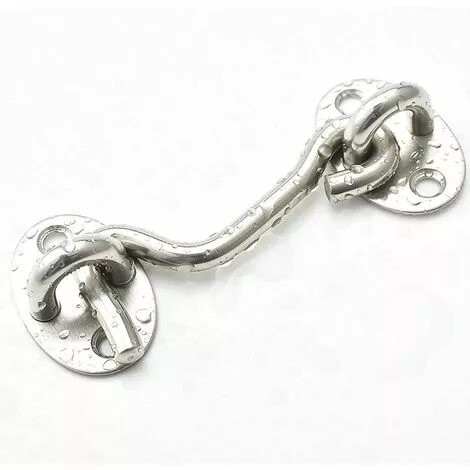 BETTERLIFE Crochet Tempete, 2 Pièces Crochet De Cabine En Solide Épaissir Acier Inoxydable Loquet De Verrouillage à Oeil Robuste Support De Portail Pivotant Remplacement Outils Pour Jardin Porte Fenêtre (argent 100mm) 2 BETTERLIFE Crochet Tempete, 2 Pièces Crochet De Cabine En Solide Épaissir Acier Inoxydable Loquet De Verrouillage à Oeil Robuste Support De Portail Pivotant Remplacement Outils Pour Jardin Porte Fenêtre (argent 100mm) – Image 2