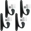 DEVENIRRICHE Lot De 4 Crochets En Métal à Visser Pour Vêtements, Serviettes, Sacs à Dos, Lanternes