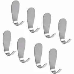 DEVENIRRICHE 6pc Puissants Crochets Auto-adhésifs - Crochet En J Robuste Et Résistant Pour Une Utilisation Générale De La Cuisine De La Salle De Bain Crochets Muraux Collants Imperméables