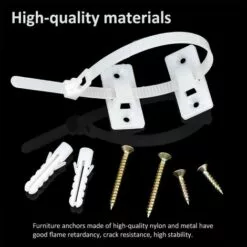 BEARSU Ceintures De Sécurité De Meubles Anti-bascule 16PCS, Dispositif De Prévention Des Chutes De Meubles, Sangles D'armoire En Nylon, Ceinture Murale De Sécurité Anti-bascule Blanche, Support Mural De Meubles Pour La Protection 7 BEARSU Ceintures De Sécurité De Meubles Anti-bascule 16PCS, Dispositif De Prévention Des Chutes De Meubles, Sangles D'armoire En Nylon, Ceinture Murale De Sécurité Anti-bascule Blanche, Support Mural De Meubles Pour La Protection -Treuil, cric, palan et accessoires Soldes Boutique 31607903 3