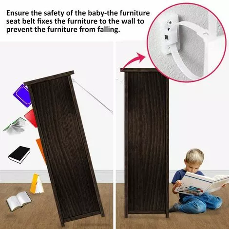 BEARSU Ceintures De Sécurité De Meubles Anti-bascule 16PCS, Dispositif De Prévention Des Chutes De Meubles, Sangles D'armoire En Nylon, Ceinture Murale De Sécurité Anti-bascule Blanche, Support Mural De Meubles Pour La Protection 4 BEARSU Ceintures De Sécurité De Meubles Anti-bascule 16PCS, Dispositif De Prévention Des Chutes De Meubles, Sangles D'armoire En Nylon, Ceinture Murale De Sécurité Anti-bascule Blanche, Support Mural De Meubles Pour La Protection – Image 4