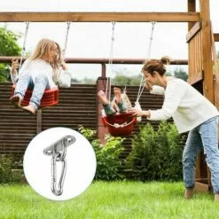 PERLE RARE Crochet De Plafond, 50KG Capacité Acier Inoxydable Plaques à Oeil Oblongues Pour Balançoires De Yoga Hamacs Auvent Accessoires De Bateau (16 Pièces) -Treuil, cric, palan et accessoires Soldes Boutique 31780711 5