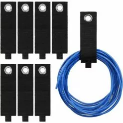 LangRay Lot De 8 Sangles De Rangement Lourdes Nylon Organisateurs De Porte-Rallonge 50 * 330mm Crochet Et Boucle Robustes Pour Câbles Tuyaux Organisateurs De Garage