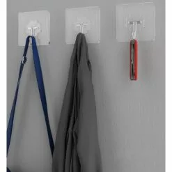 Triomphe 5pcs Transparent Forte Portes Auto-adhésives De Porte Suspendue Suspension Crochet Aspirant Cuisine Lourde Salle De Bain Vent Tasse D'aspiration -Treuil, cric, palan et accessoires Soldes Boutique 32853849 5