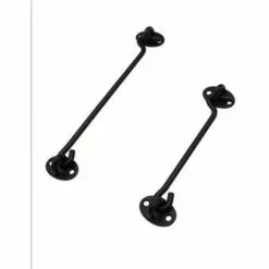 Triomphe Crochet Température, Crochet De Cabine Solide 2pc épaissie Château En Acier Inoxydable Château De Château De Portail Pivotant Robuste Outils De Remplacement Pour La Porte De La Fenêtre De Jardin (noir 75mm) -Treuil, cric, palan et accessoires Soldes Boutique 32856097 4