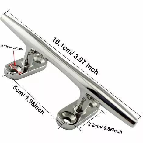 BARES Taquet De Quai D'amarrage En Acier Inoxydable Taquet De Bateau En Acier Inoxydable De 4 Pouces Pour Les Lignes De Quai De Yacht Marin, Une Variété De Petits Bateaux, 4 Pouces-100 Mm, Argent 2 BARES Taquet De Quai D'amarrage En Acier Inoxydable Taquet De Bateau En Acier Inoxydable De 4 Pouces Pour Les Lignes De Quai De Yacht Marin, Une Variété De Petits Bateaux, 4 Pouces-100 Mm, Argent – Image 2