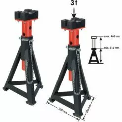 Vigor Chandelles De Levage 3 Tonnes (paire)