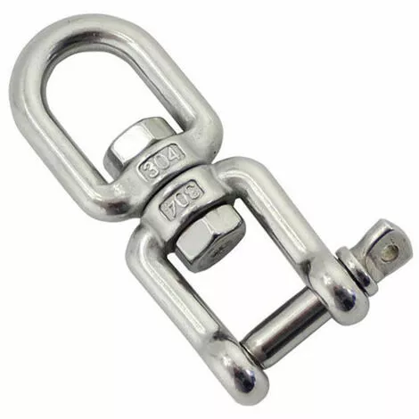 AIDUCHO Émerillon Manilles Chaînes D'ancrage D'amarrage Connecteur Pivotant En 304 INOX Pour Bateau Marine - 5mm 1 AIDUCHO Émerillon Manilles Chaînes D'ancrage D'amarrage Connecteur Pivotant En 304 INOX Pour Bateau Marine - 5mm