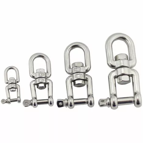 AIDUCHO Émerillon Manilles Chaînes D'ancrage D'amarrage Connecteur Pivotant En 304 INOX Pour Bateau Marine - 5mm 3 AIDUCHO Émerillon Manilles Chaînes D'ancrage D'amarrage Connecteur Pivotant En 304 INOX Pour Bateau Marine - 5mm – Image 3