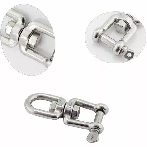 AIDUCHO Émerillon Manilles Chaînes D'ancrage D'amarrage Connecteur Pivotant En 304 INOX Pour Bateau Marine - 5mm 5 AIDUCHO Émerillon Manilles Chaînes D'ancrage D'amarrage Connecteur Pivotant En 304 INOX Pour Bateau Marine - 5mm – Image 5