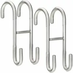 BETTERLIFE Lot De 2 Léger Crochet Mural Cabine De Douche , Crochets De Porte De Douche Pour Salle De Bains En Verre , Crochets Pour Paroi De Douche Salle De Bain