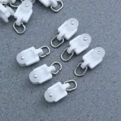 BRIDAY Crochets De Planeur De Rideau Rail De Voie Rail De Rideau Rouleaux De Roue Muets Crochet Poulie à Billes 50PCS (2,4 X 1,5 X 1 CM) -Treuil, cric, palan et accessoires Soldes Boutique 35561072 3