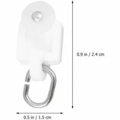 BRIDAY Crochets De Planeur De Rideau Rail De Voie Rail De Rideau Rouleaux De Roue Muets Crochet Poulie à Billes 50PCS (2,4 X 1,5 X 1 CM) -Treuil, cric, palan et accessoires Soldes Boutique 35561072 4