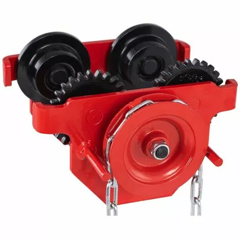 STEINBERG Chariot Porte-Palan Direction Par Poussée CMU 1000kg Larg. 65-110mm Avec Chaine - Argent, Vert Foncé 2 STEINBERG Chariot Porte-Palan Direction Par Poussée CMU 1000kg Larg. 65-110mm Avec Chaine - Argent, Vert Foncé – Image 2