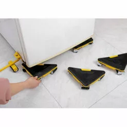 THSINDE Lève-Meubles Robuste, Kit De Déplacement De Meubles, Système De Déplacement De Meubles Avec Roues, Peut Pivoter À 360 Degrés, 1 Tige De Levage Et 4 Roulettes De Déplacement -Treuil, cric, palan et accessoires Soldes Boutique 36055480 3