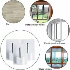 BETTERLIFE 20 Pcs Rideaux Crochets Adhésifs Pour Tringle Rideau Crochet Autocollant Accroche Rideau Sans Percage Pour Rideau Canne De Cuisine De Chambre De Salle De Bain De Balcon -Treuil, cric, palan et accessoires Soldes Boutique 36144217 5