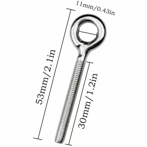 BETTERLIFE Lot De 10 M4 Vis à Oeil Boulons à Anneau Soudés Anneaux à Vis Crochet à Oeil Boulon Pour Balançoire Machine Extérieure 4 BETTERLIFE Lot De 10 M4 Vis à Oeil Boulons à Anneau Soudés Anneaux à Vis Crochet à Oeil Boulon Pour Balançoire Machine Extérieure – Image 4