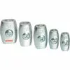 Seilwerk STANKE 5x Serre-Câble Ovale Zingué Taille 2 Connecteur Galvanisé Pour Câble D’Acier 2 Mm Aluminium Silumin