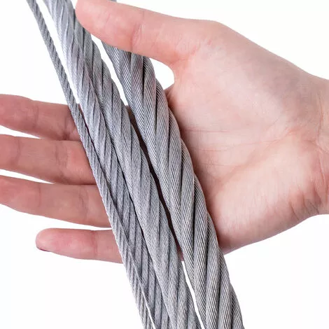 Seilwerk STANKE Support Pour Plantes Grimpantes, Garde-corps, Câble D'acier Galvanisé 2m 1x7 1mm, 4x Manchon De Serrage 3 Seilwerk STANKE Support Pour Plantes Grimpantes, Garde-corps, Câble D'acier Galvanisé 2m 1x7 1mm, 4x Manchon De Serrage – Image 3