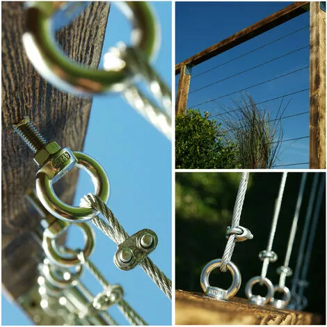 Seilwerk STANKE Câble D’acier Inoxydable V4A, 10m, Diamètre 3mm 7x7, 8x Cosse-cœur V4A, 16x Serre-câble à étrier V4A - SET 3 4 Seilwerk STANKE Câble D’acier Inoxydable V4A, 10m, Diamètre 3mm 7x7, 8x Cosse-cœur V4A, 16x Serre-câble à étrier V4A - SET 3 – Image 4