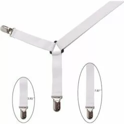 BRIDAY Sangles De Support Réglables Pour Draps De Lit Triangulaires Pour Un Matelas Lisse, Lot De 4, Blanc -Treuil, cric, palan et accessoires Soldes Boutique 37005590 3