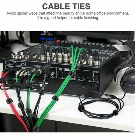 ABCRITAL Attache Cable, Noir Réglable Réutilisable Serre Cable Auto-Agrippant (100 Pièces 150 X 12 Mm) 5 ABCRITAL Attache Cable, Noir Réglable Réutilisable Serre Cable Auto-Agrippant (100 Pièces 150 X 12 Mm) – Image 5