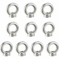 BETTERLIFE M6 Écrou à Anneau 10 Pcs 304 En Acier Inoxydable Filetage Écrou à Oeil De Levage Écrous à Œillet Pour Les Accessoires De Levage