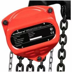 STEINBERG Palan Manuel À Chaine Treuil Mécanique Levage 3 Mètres Charges ≤ 10 Tonnes Acier - Noir, Blanc -Treuil, cric, palan et accessoires Soldes Boutique 38698103 3