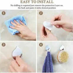 BETTERLIFE Crochets Adhésifs De La Cuisine Pour Suspendre Les Crochets De Serviette Murale Heavy Duty Heavy Duty Steel Hook Crochet D'étanche Crochet Pour Bureau De Salle De Bain, Manteau Adhésif Crochet Crochet Stick Sur Le Mur (6 Pack) 8 BETTERLIFE Crochets Adhésifs De La Cuisine Pour Suspendre Les Crochets De Serviette Murale Heavy Duty Heavy Duty Steel Hook Crochet D'étanche Crochet Pour Bureau De Salle De Bain, Manteau Adhésif Crochet Crochet Stick Sur Le Mur (6 Pack) -Treuil, cric, palan et accessoires Soldes Boutique 39235962 4