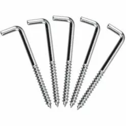 BETTERLIFE Crochet à Vis En Métal En Forme De L, Crochet D'image Pour Les Murs Dures, Acier Au Carbone, 30 Pièces, 2-3 / 4 "x 7/8" (70mm X 22mm)