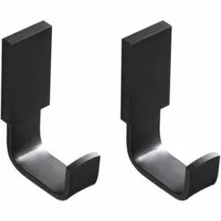 BETTERLIFE Crochets Muraux Noirs Crochets Muraux Robustes Crochets De Robe, Crochet, Crochet De Serviette, Clés, Crochet De Sacs, Crochet De Lumières, 2 Pièces Pour La Salle De Bain De La Maison