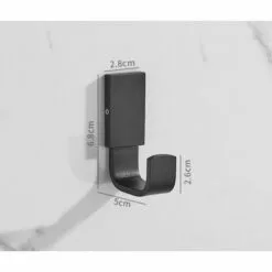 BETTERLIFE Crochets Muraux Noirs Crochets Muraux Robustes Crochets De Robe, Crochet, Crochet De Serviette, Clés, Crochet De Sacs, Crochet De Lumières, 2 Pièces Pour La Salle De Bain De La Maison -Treuil, cric, palan et accessoires Soldes Boutique 39236215 5