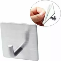 BETTERLIFE 4 Pièces Crochets Auto-adhésifs, Serviette Robuste Murale Crochets Collants à Manteau En Acier Inoxydable Crochets De Porte Pour Salles De Bains Cuisine Lavorat -Treuil, cric, palan et accessoires Soldes Boutique 39236246 3