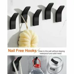 BETTERLIFE Auto-adhésif Crochets Heavy Duty -Tea Serviette Crochets 5 Pack Ongles Bâton Gratuit Sur Crochets, Rouille Preuve De Bain Crochets, Crochets Muraux Amovibles Non Drilling Réutilisables Crochets, Cuisine Crochets Pour Mur Chambre -Treuil, cric, palan et accessoires Soldes Boutique 39236281 5