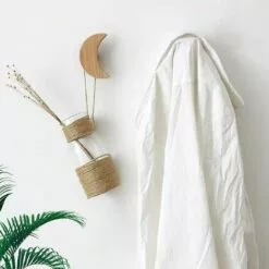 BETTERLIFE 3pcs Crochets En Bois Crochets En Bois De La Lune Naturel Décoration De La Lune De Décoration De La Lune Cintres Muraux Muraux Pour Pendage, Chapeau, Serviette, Foulard, Sac, Clé, Capuchon, Tasse, Etc. Avec Une Couleur De Bois -Treuil, cric, palan et accessoires Soldes Boutique 39236343 5