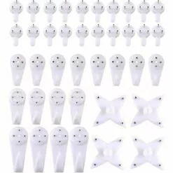 TRIOMPHE 40 Pack Non Trace Hardwall Hardwall Picture Spray Hook Crochet Horloge Horloge Picture Cadre De Crochet Pour Peintures Suspendues Photos De Mariage Studs Muraux