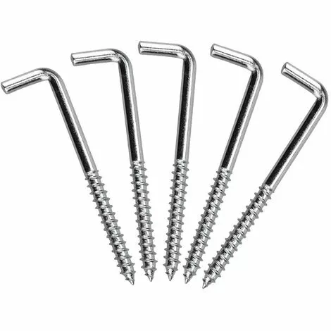 TRIOMPHE Crochet à Vis En Métal En Forme De L, Crochet D'image Pour Les Murs Dures, Acier Au Carbone, 30 Pièces, 2-3 / 4 "x 7/8" (70mm X 22mm) 1 TRIOMPHE Crochet à Vis En Métal En Forme De L, Crochet D'image Pour Les Murs Dures, Acier Au Carbone, 30 Pièces, 2-3 / 4 "x 7/8" (70mm X 22mm)