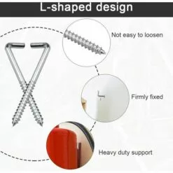 TRIOMPHE Crochet à Vis En Métal En Forme De L, Crochet D'image Pour Les Murs Dures, Acier Au Carbone, 30 Pièces, 2-3 / 4 "x 7/8" (70mm X 22mm) 7 TRIOMPHE Crochet à Vis En Métal En Forme De L, Crochet D'image Pour Les Murs Dures, Acier Au Carbone, 30 Pièces, 2-3 / 4 "x 7/8" (70mm X 22mm) -Treuil, cric, palan et accessoires Soldes Boutique 39355540 3