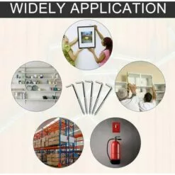 TRIOMPHE Crochet à Vis En Métal En Forme De L, Crochet D'image Pour Les Murs Dures, Acier Au Carbone, 30 Pièces, 2-3 / 4 "x 7/8" (70mm X 22mm) 9 TRIOMPHE Crochet à Vis En Métal En Forme De L, Crochet D'image Pour Les Murs Dures, Acier Au Carbone, 30 Pièces, 2-3 / 4 "x 7/8" (70mm X 22mm) -Treuil, cric, palan et accessoires Soldes Boutique 39355540 5