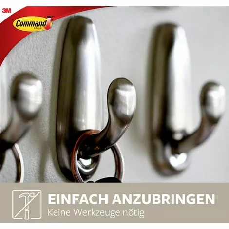 3M 3M Crochet En Métal « Classique » Command (L X L X H) 67 X 25 X 25 Mm Nickel (brossé) Contenu: 1 Pc(s) 3 3M 3M Crochet En Métal « Classique » Command (L X L X H) 67 X 25 X 25 Mm Nickel (brossé) Contenu: 1 Pc(s) – Image 3